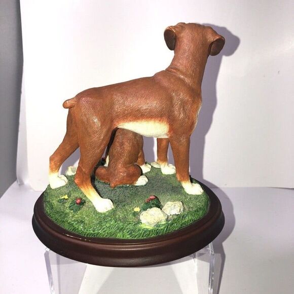 Danbury Mint "Chip Off The Old Block" Boxer Figurine Puppy 6x5 - Picture 6 of 10